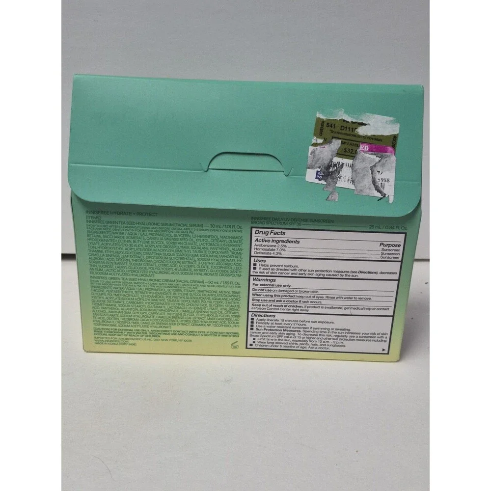 Innisfree Hydrate + Protect Limited Edition Skincare Set Brand New In Box